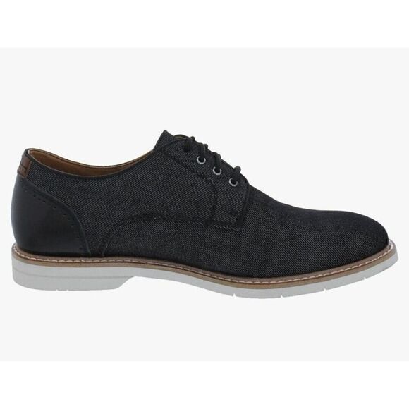 Steve Madden Mens Nevelle Derby Oxford Textured Lace-up Shoes Black Size 13 - Picture 2 of 12
